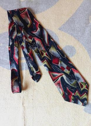Baumler яркий экстравагантный необычный галстук шелковый дорогого бренда