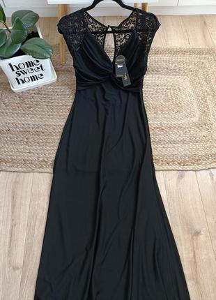 Красивое черное платье миди от miusol, размер s