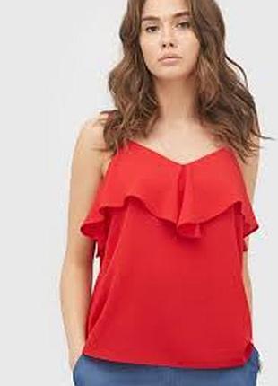 Новый красный топ в "boohoo" р.50