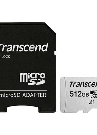 Карта пам'яті transcend 512gb microsdxc class 10 u3 (ts512gusd300s-a)