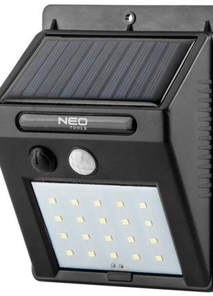Прожектор neo tools 250 люмен, 1200 маг, 3.7 li-ion, smd led, датчик руху та сутінків, ip44 (99-055)