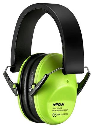 Захисні навушники із шумозаглушенням mpow (hm068a) шумозаглушення nrr 25 дб/snr 29 дб зелений