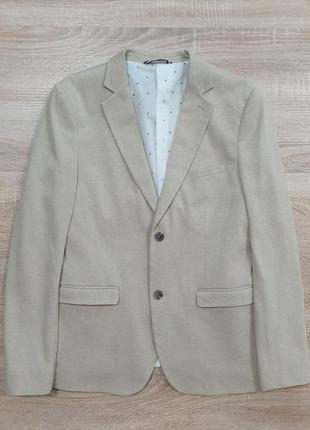 We - 48 s - пиджак мужской кремовый твидовый мужественный пиджак