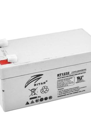 Батарея к ибп ritar agm rt1232, 12v-3.2ah (rt1232)