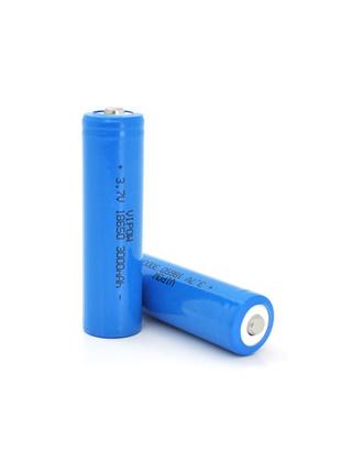 Аккумулятор 18650 li-ion icr18650 tiptop, 3000mah, 3.7v, blue vipow (icr18650-3000mahtt)