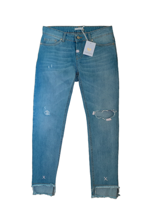 Крутые укороченные итальянские джинсы на лето