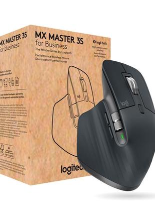 Мышка logitech mx master 3s for business performance wireless/bluetooth graphite (910-006582)