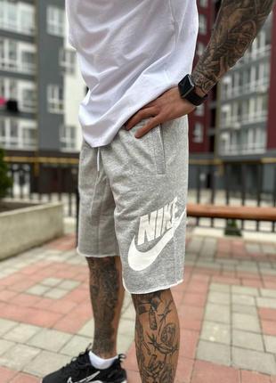 Шорти nike big logo grey