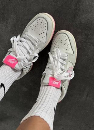 Nike sb dunk  «&nbsp;light grey / pink&nbsp;» premium