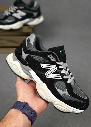 New balance 9060 черные на бежевой