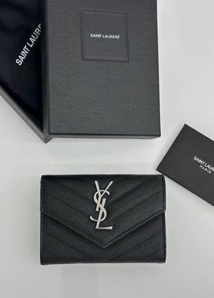 Шкіряний гаманець в стилі ysl