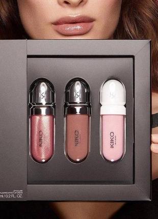 💋набор для губ kiko milano glossy lip set