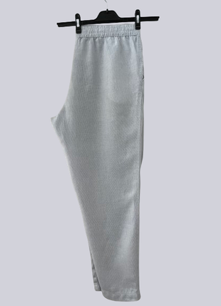 Льняные брюки женские на резинке большого размера h&m 52-54, новые