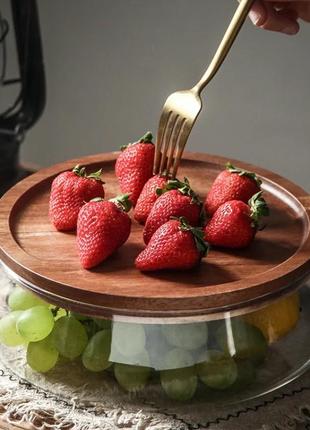 Поднос ,ящик,тара для хранения ,стекло,дерево