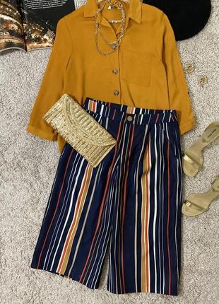 Актуальні широкі кюлоти у смужку №334