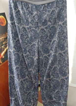 Шелковистые брюки багги шаровары 4хл