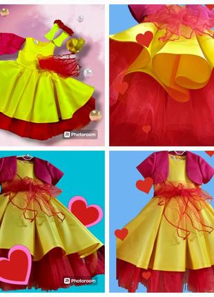 Нарядное платье-платье набор с болеро и метенками