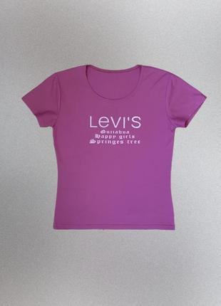 Винтажная розовая футболка levi’s