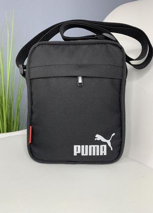 Мужская барсетка черная сумка через плечо puma пума