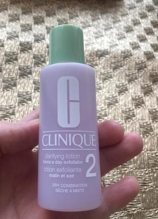 Очищуючий лосьйон для сухої та комбі шкіри clinique clarifying lotion 2