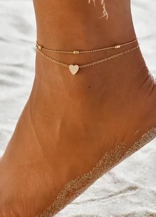 Жіночий браслет на ногу sv золотий (sv2812-22), золотий