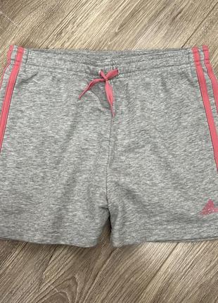 Женские шорты adidas (оригинал) в серо/розовом цвете на лето