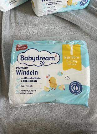 Подгузники babyadream premium 1 (2-5 кг), 26шт