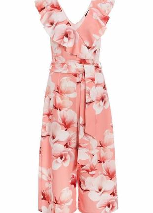 Комбінезон квіти магнолія coral floral culotte