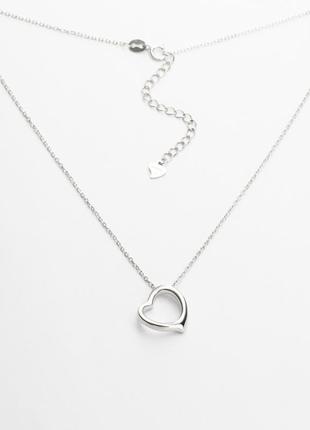 Серебряное колье любовь одинарное, размер 37 см x 0,1 см, вес: 3.0 г