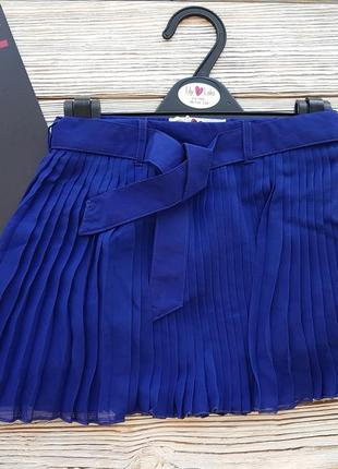 Стильная легкая пышная юбка плиссе на 3-4 года