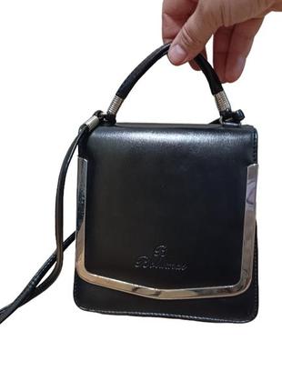 Женская сумка клатч кожаная черная bolumas новая