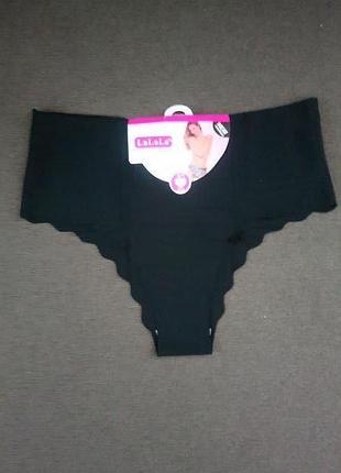 Бесшовные трусики - бразилианы с двойным поясом и лазерной обработкой (эффект утяжки)