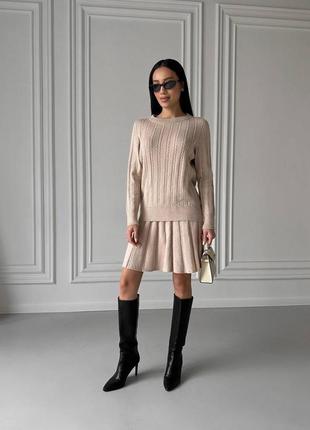 ❗️sale❗️костюм джемпер и юбка хлопок кашемир меринос5 фото