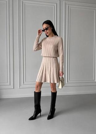 ❗️sale❗️костюм джемпер и юбка хлопок кашемир меринос6 фото