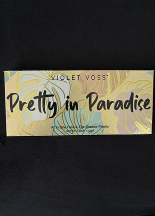 Палетка тіней,бронзер і румʼяна pretty in paradise