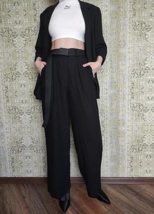 Лен, штаны палаццо