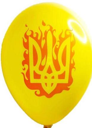 Кульки латексні "герб україни" (100 шт.)