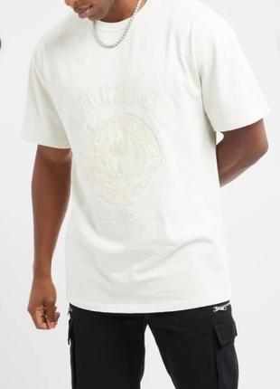 Футболка cernucci oversized paraiso embroidered t-shirt - cream