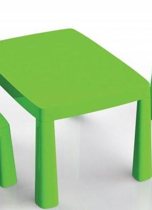 Дитячий столик та 2 стільці фламінго зелений, тм doloni (04680/2)