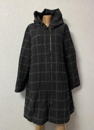 Osaka шерстяное пальто с капюшоном оверсайз батл