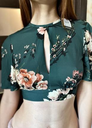 Квітчастий красивий топ, блуза з квітами new look