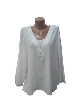 Біла блуза зі 100% шовку cingue