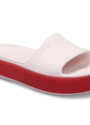 Женские кроксы crocs шлепанцы тапки crocband platform slide слайды крокс pink/pepper розовые (р. 36-39)