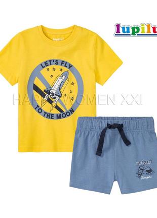 2-4 года костюм для мальчика летний футболка базовая шорты трикотажные хлопковые комплект для лета