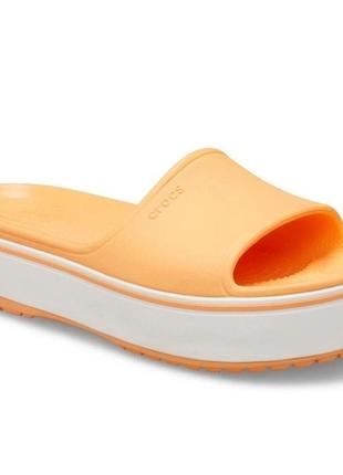 Жіночі крокси crocs шльопанці тапки crocband platform slide слайди cantaloupe (р. 36-39)