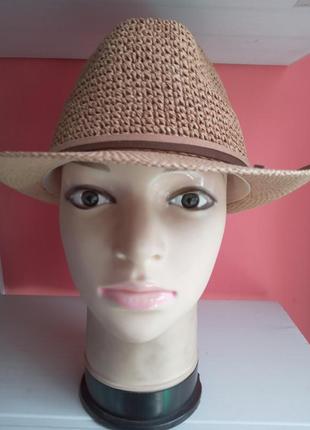 Шляпка унисекс из натуральной соломы молодёжная модная городская стильная лёгкая удобная красивая