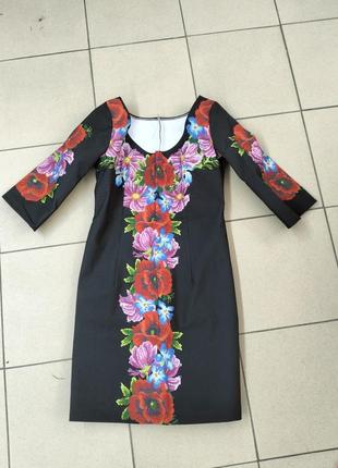Платье с напылением для вышивки