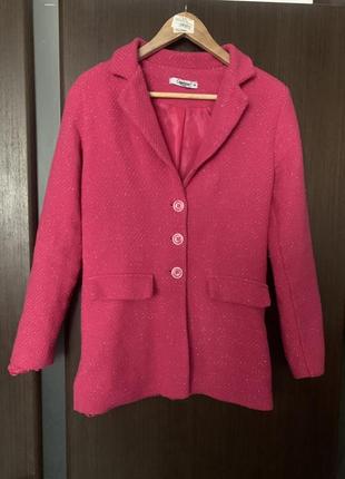 Піджак твід рожевий 42-44 розмір