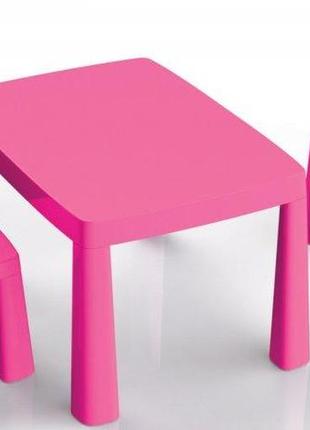 Дитячий столик та 2 стільці фламінго рожевий, тм doloni (04680/3)