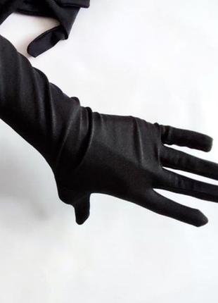 Рукавички довгі чорні жіночі пірчатки для фотосесії перчатки косплей образ високі до ліктя сніданок з тіфані прокат рент